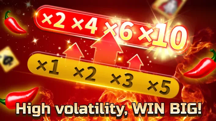 Close-up of a slot machine with spinning reels and golden coins